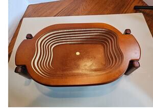 VTG Magic Wooden Basket Unfolding Phillipines 16"x3"x9" Collapses  for storage